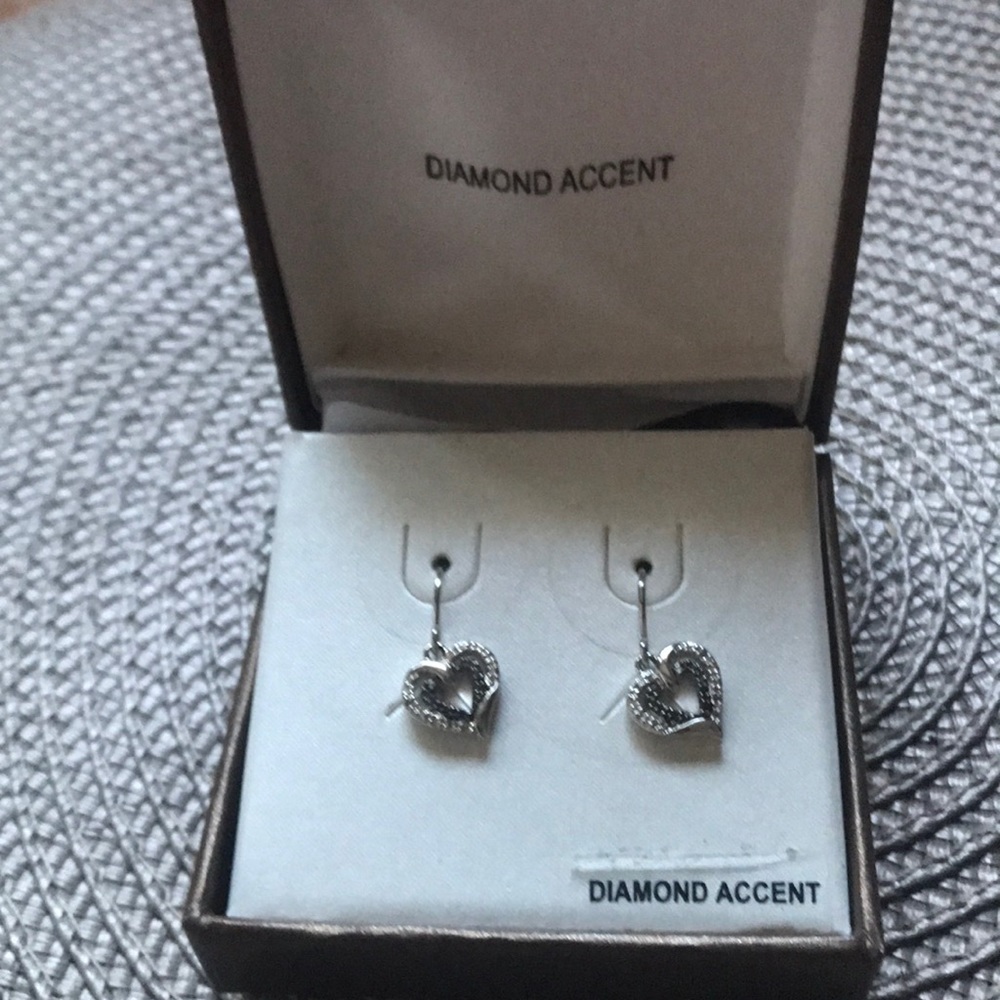 Beautiful Silver Diamond Earrings